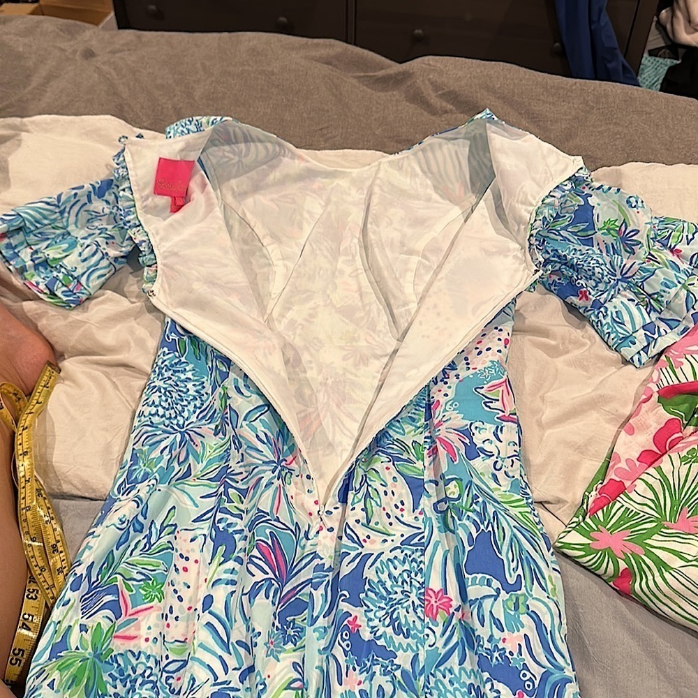 💙🩵Lilly Pulitzer Fiesta Stretch Dress Coastal Blue dress size 00 - Picture 12 of 17